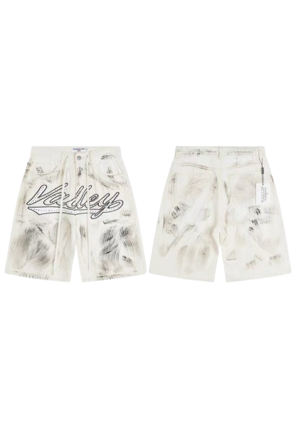 A&L American High-Street Embroidered Patch Denim Shorts
